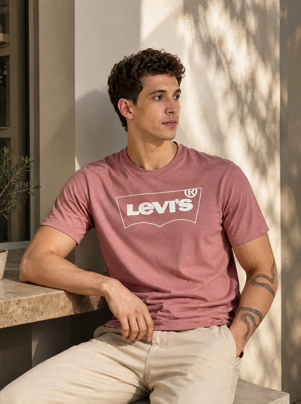 Men's Solid Round Neck Slim Fit Jersey T-Shirt
