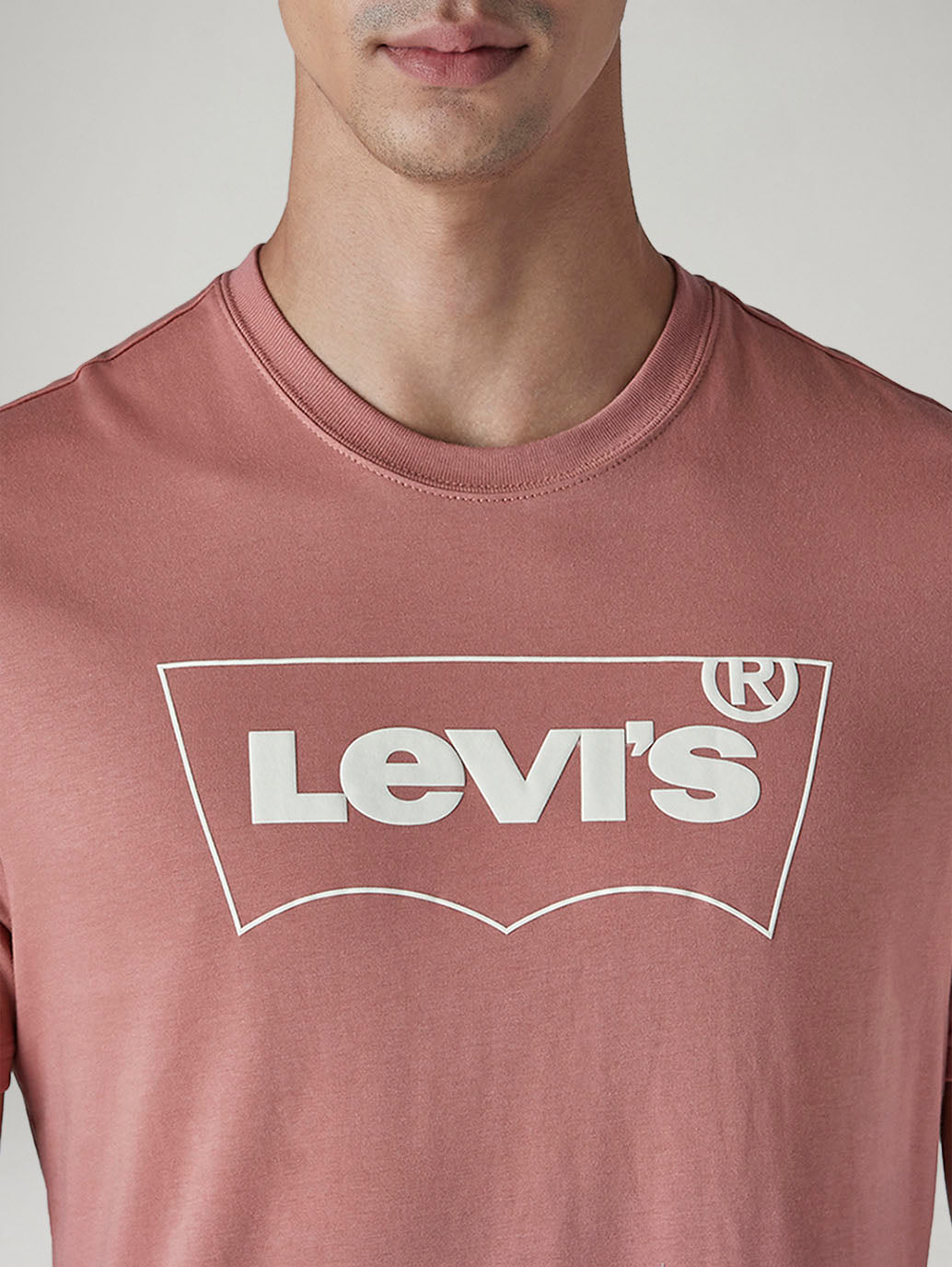 Men's Solid Round Neck Slim Fit Jersey T-Shirt - Detail View