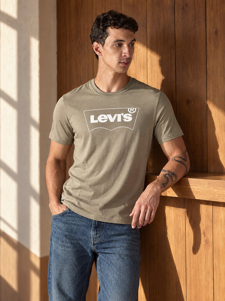 Men's Solid Round Neck Slim Fit Jersey T-Shirt