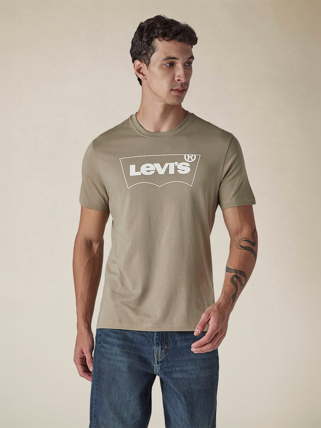 Men's Solid Round Neck Slim Fit Jersey T-Shirt