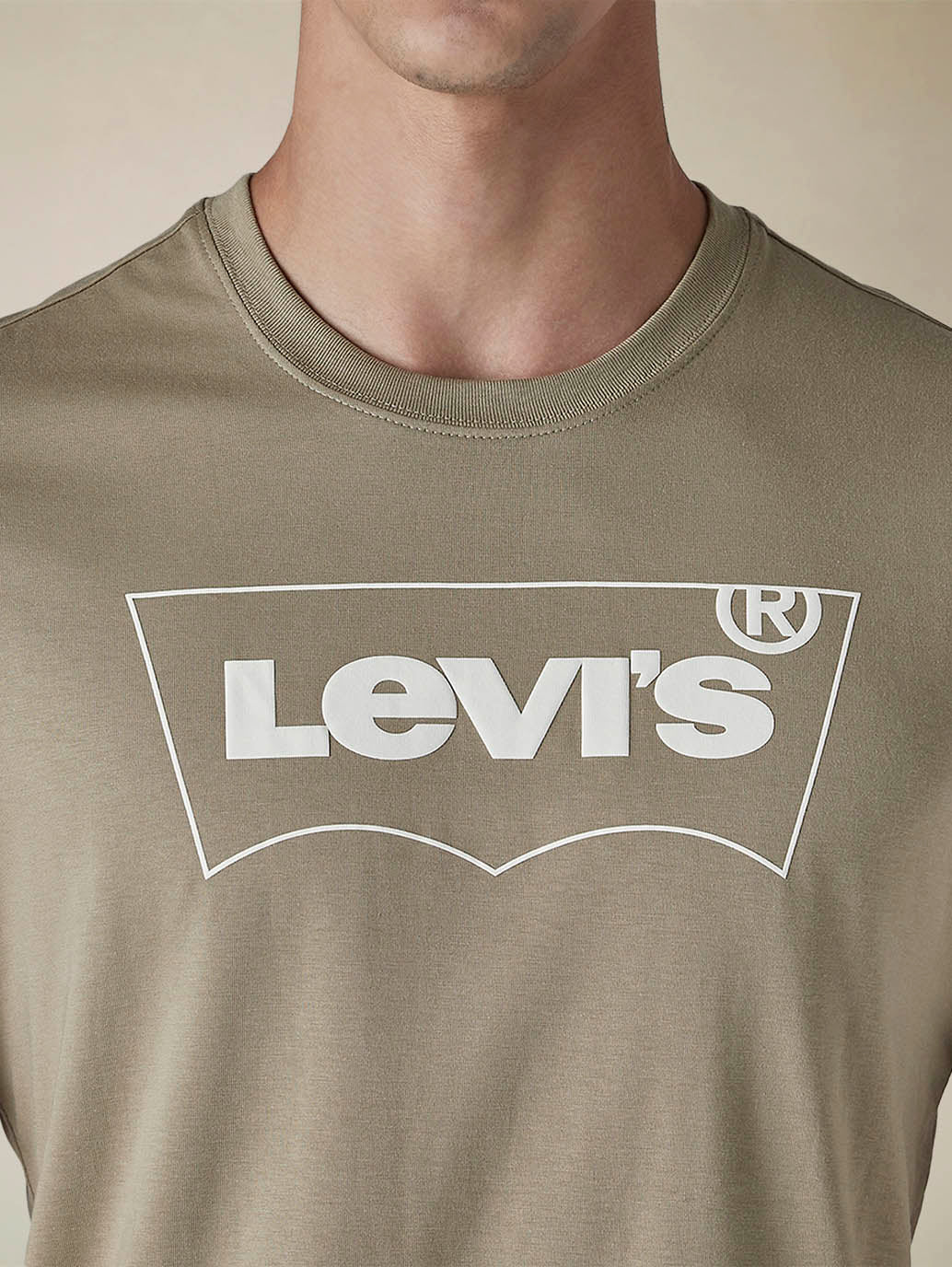 Men's Solid Round Neck Slim Fit Jersey T-Shirt - Detail View