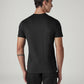 Men's Solid Round Neck Slim Fit Jersey T-Shirt - Back View