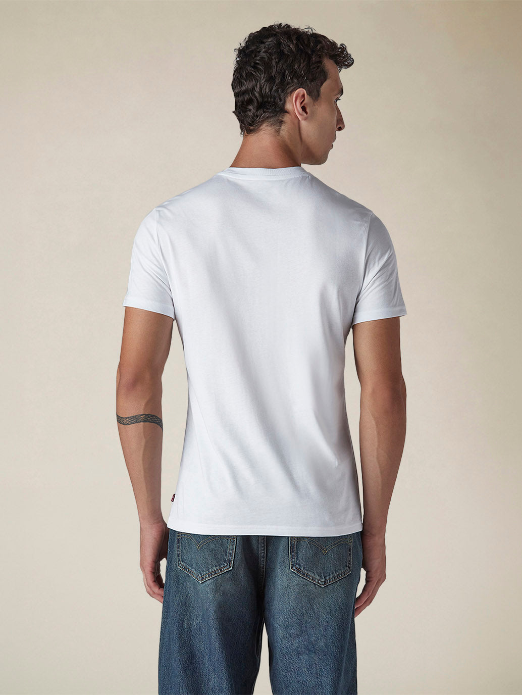 Men's Solid Round Neck Slim Fit Jersey T-Shirt - 06382314-e26b-4aa6-950f-3eb841b40269 View