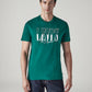 Men's Typography Printed Slim Fit Jersey T-Shirt - Front View