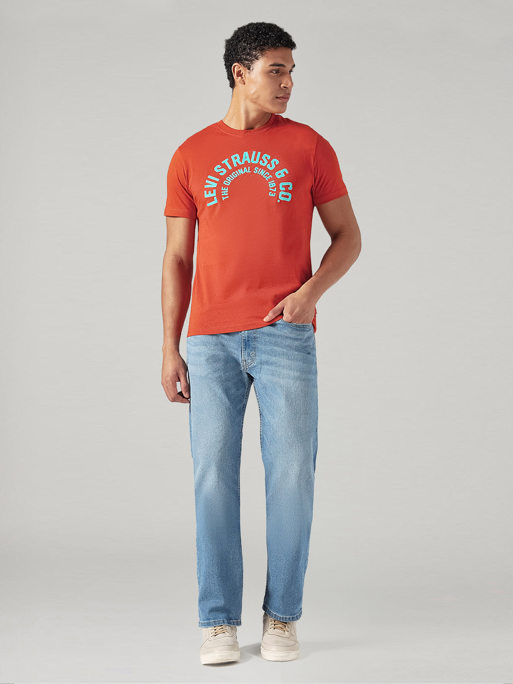 Men's Solid Slim Fit Jersey T-Shirt - Full View