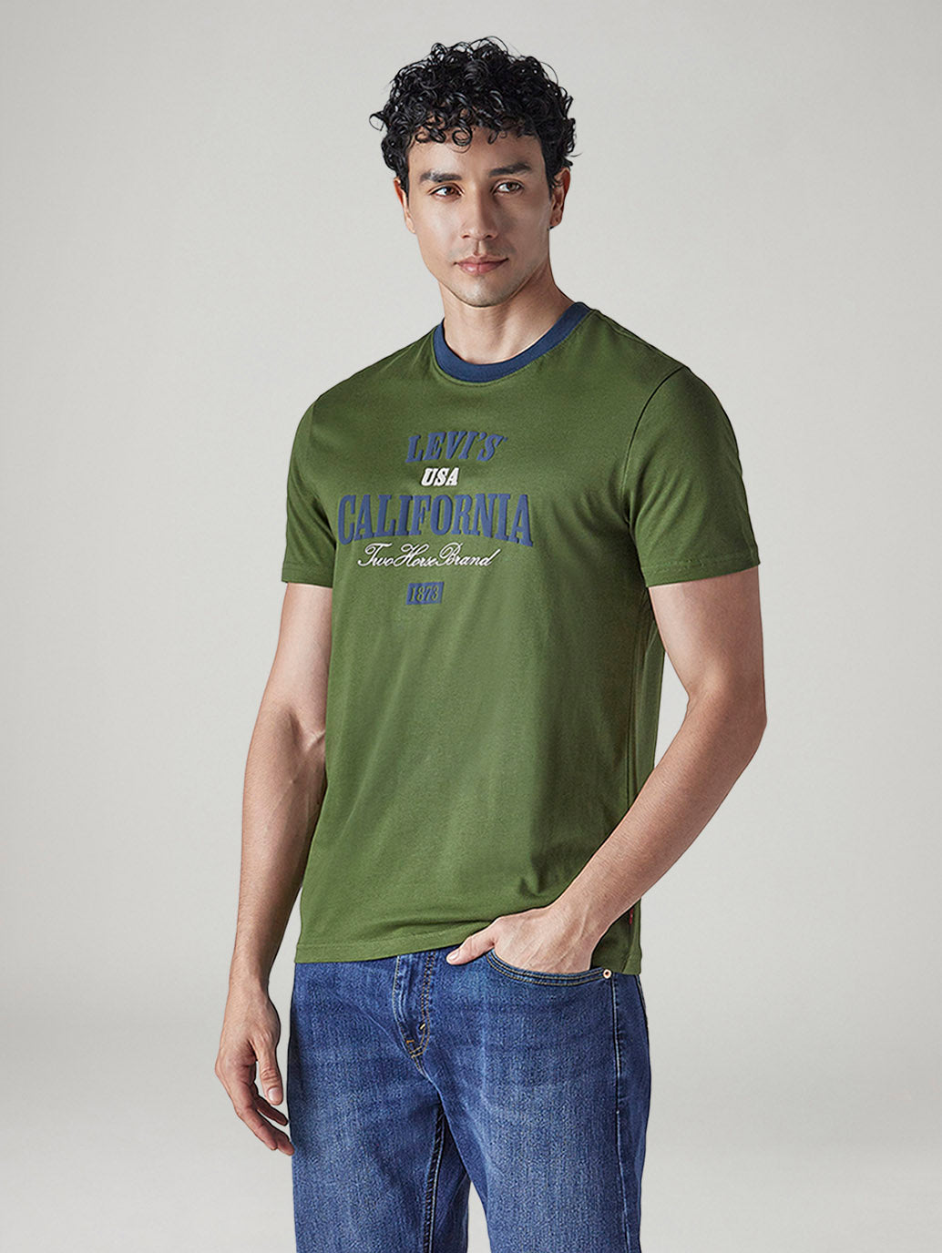 Men's Typography Printed Slim Fit Jersey T-Shirt