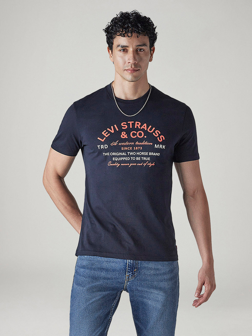 Men's Typography Printed Slim Fit Jersey T-Shirt