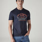 Men's Typography Printed Slim Fit Jersey T-Shirt - Front View