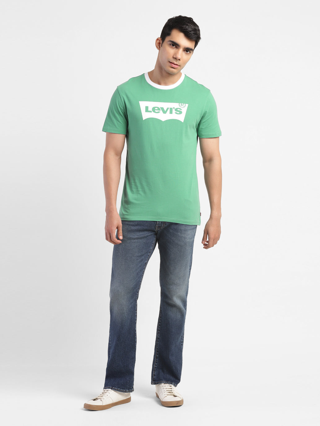 Men's Green Brand Logo T-Shirt
