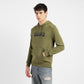 Men's Graphic Print Green Hooded Sweatshirt