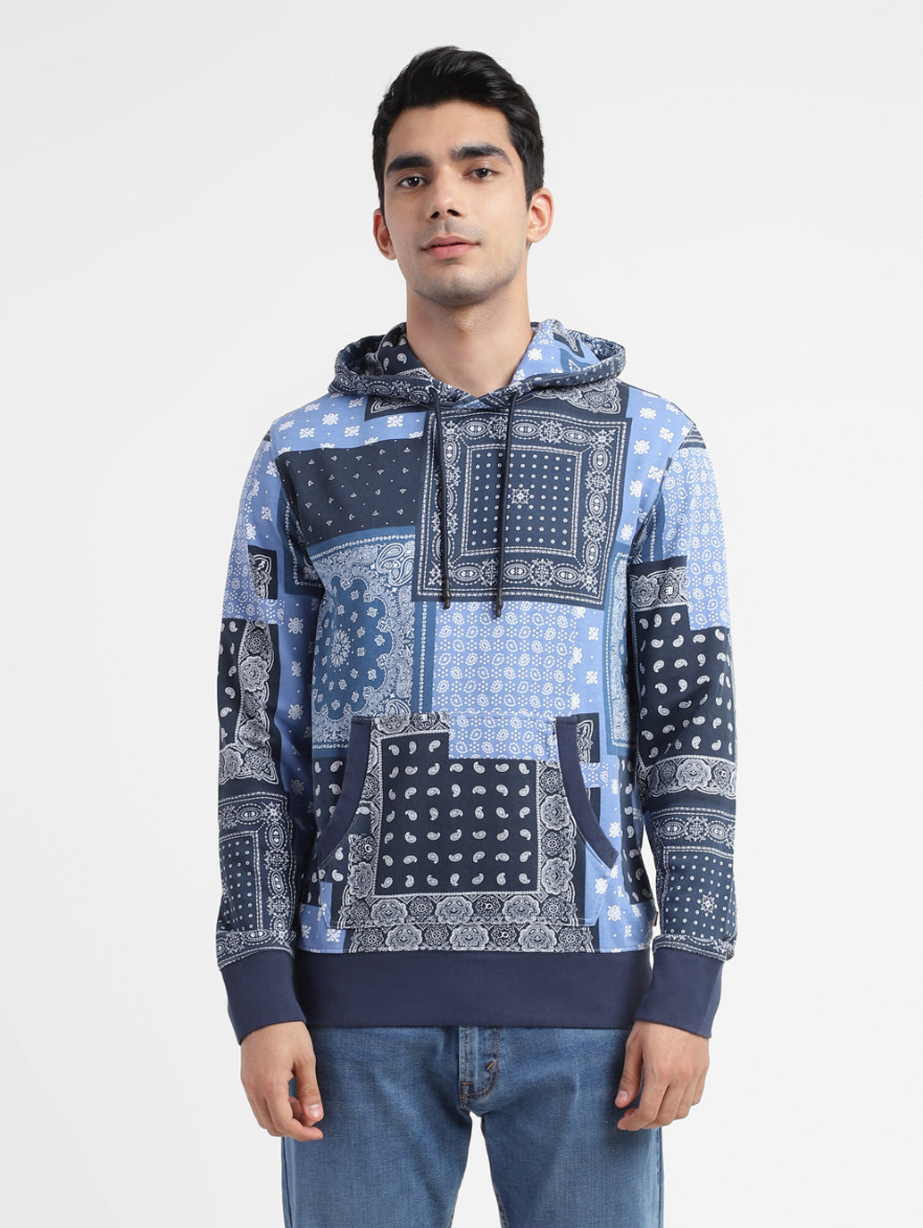 Men's Ethnic Motifs Hooded Sweatshirt