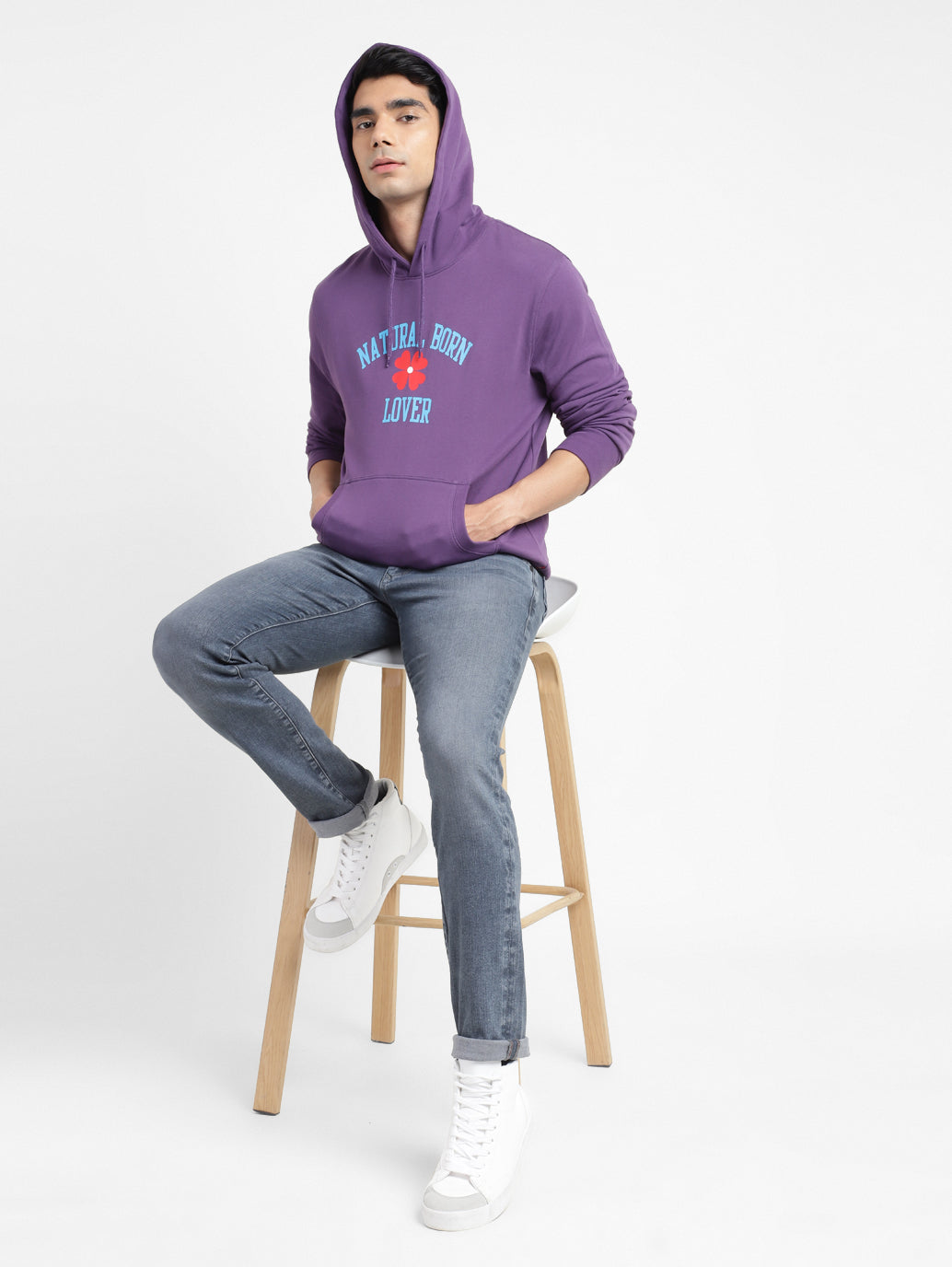 Men's Printed Hooded Sweatshirt