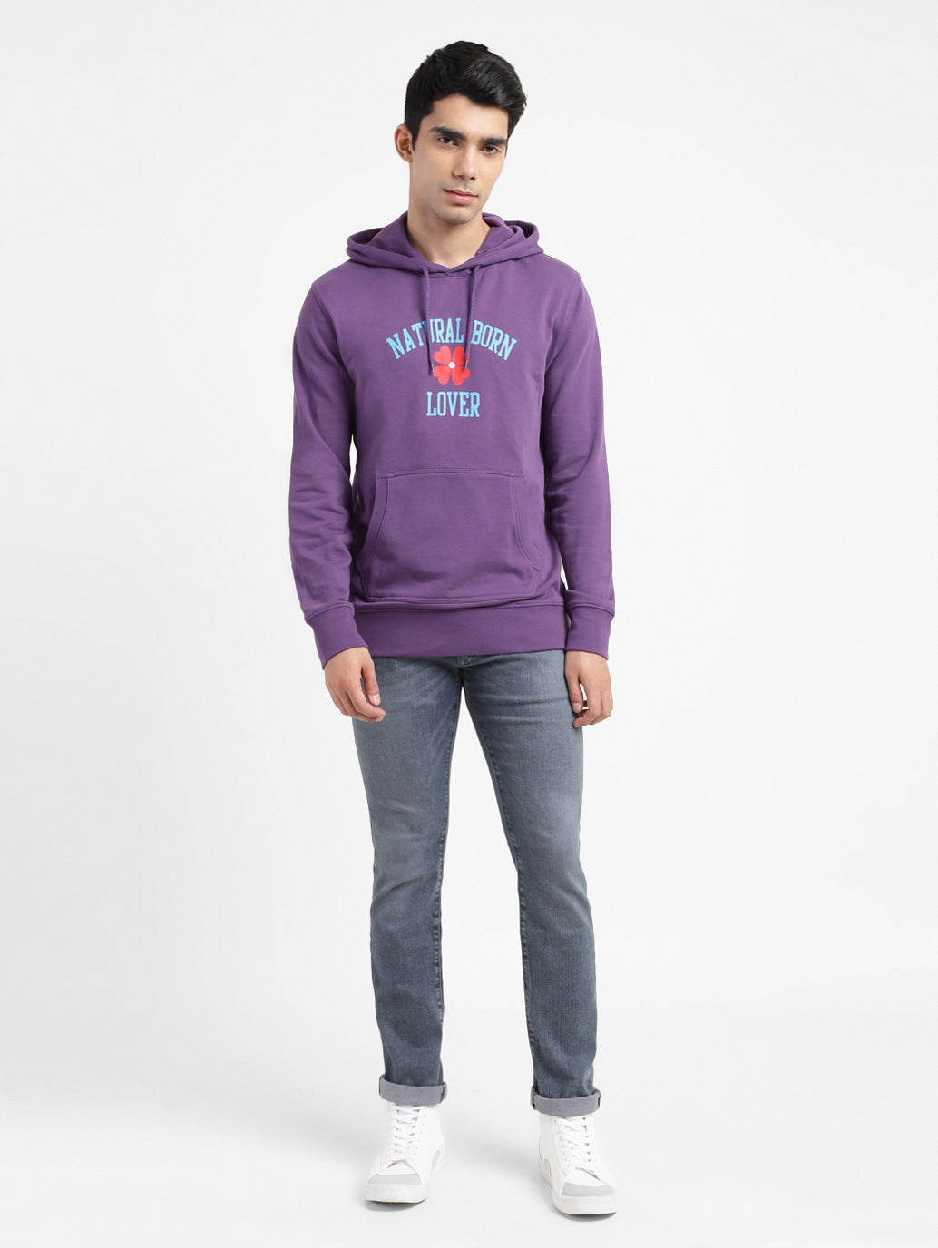 Men's Printed Hooded Sweatshirt