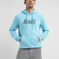 Men's Solid Blue Hooded Sweatshirt - 15cd10b3-230d-4463-b641-2e3c001f7de0 View