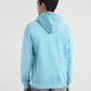 Men's Solid Blue Hooded Sweatshirt