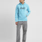 Men's Solid Blue Hooded Sweatshirt