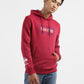 Men's Brand Logo Red Hooded Sweatshirt