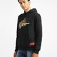 Men's Graphic Black Hooded Sweatshirt
