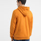 Men's Solid Orange Hooded Sweatshirt