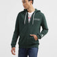 Men's Brand Logo Dark Green Hooded Sweatshirt