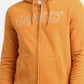 Men's Solid Orange Hooded Sweatshirt - 5f87743c-96c0-4d6e-92c2-5f2e49d63a60 View