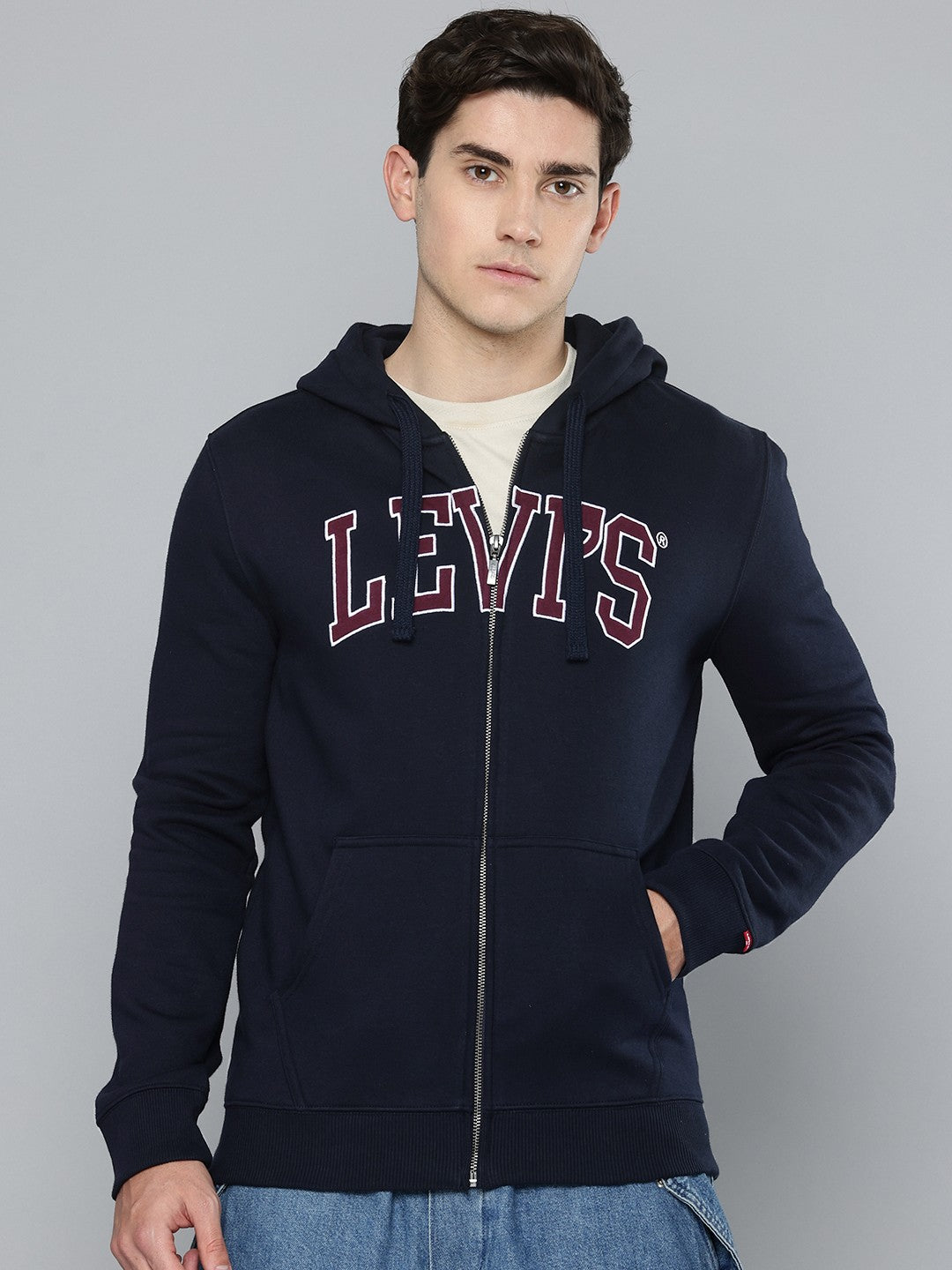 Men's Solid Navy Sweatshirt