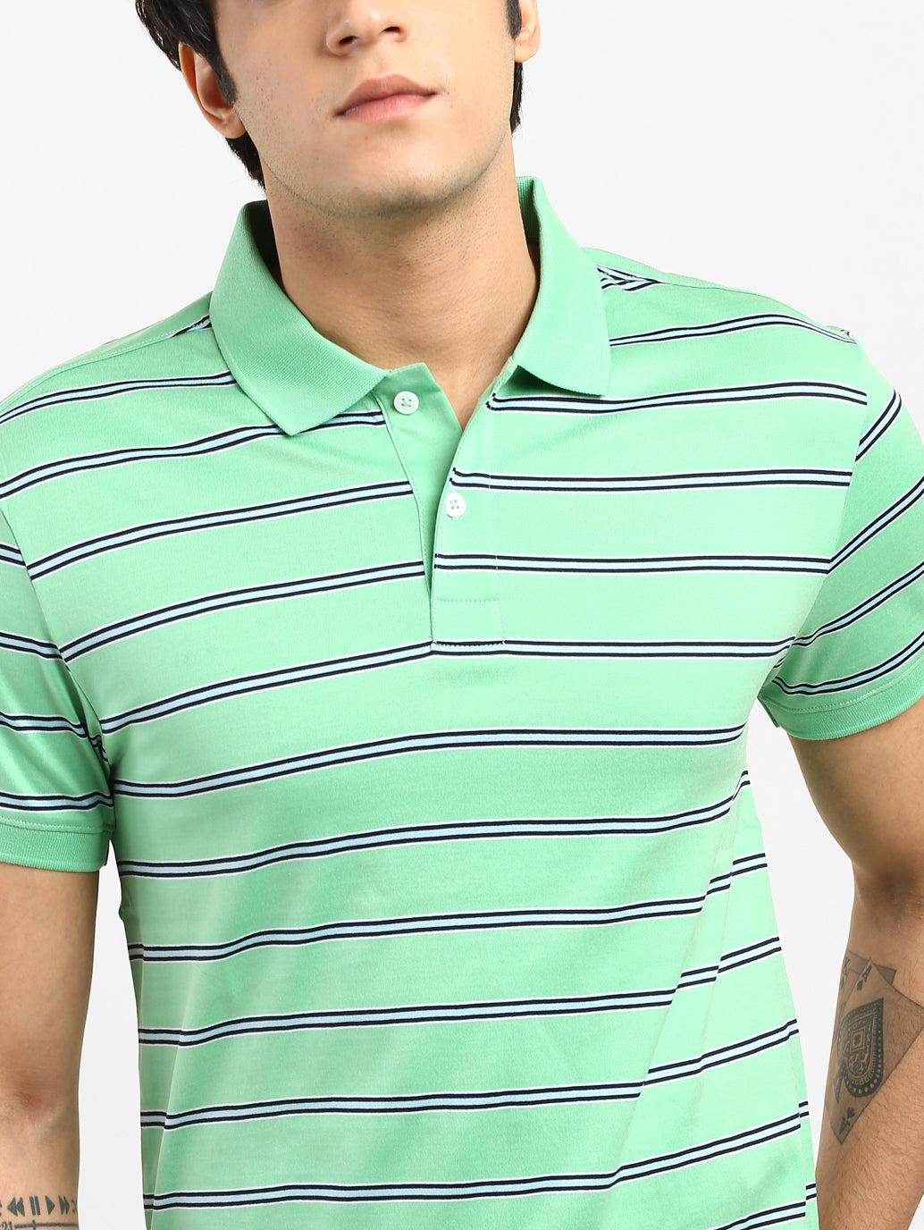 Men's Striped Polo T-shirt