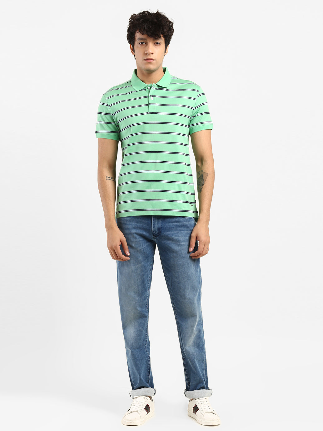 Men's Striped Polo T-shirt