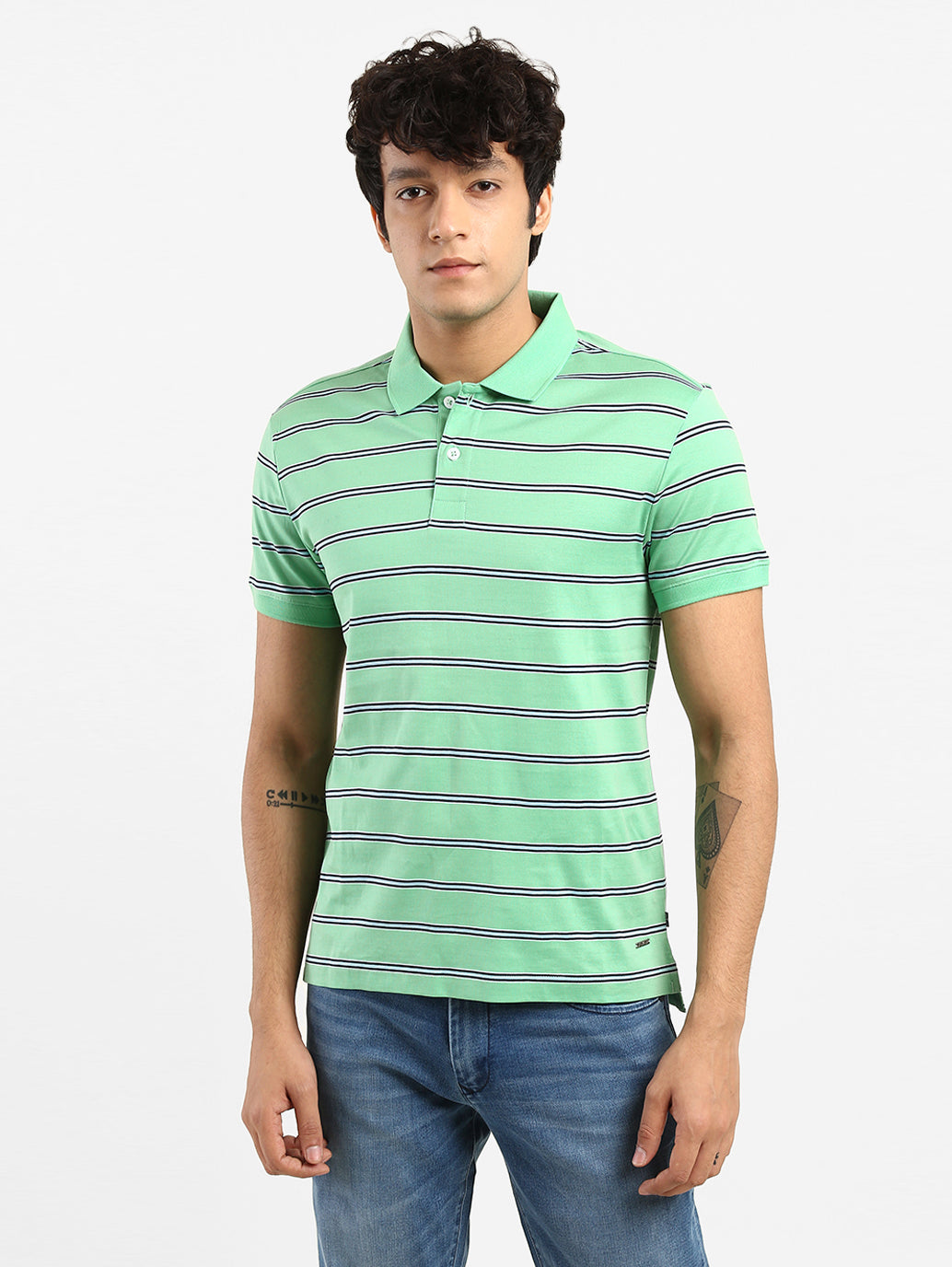 Men's Striped Polo T-shirt