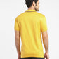 Men's Solid Polo T-shirt Yellow