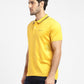 Men's Solid Polo T-shirt Yellow