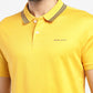 Men's Solid Polo T-shirt Yellow