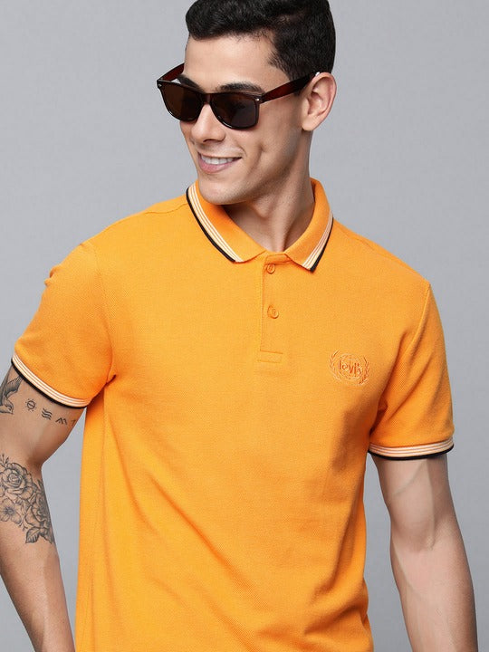 Men's Solid Polo T-shirt