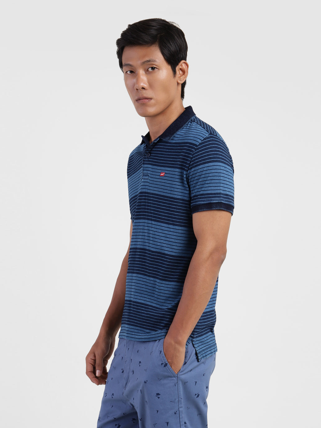 Men's Striped Polo T-shirt