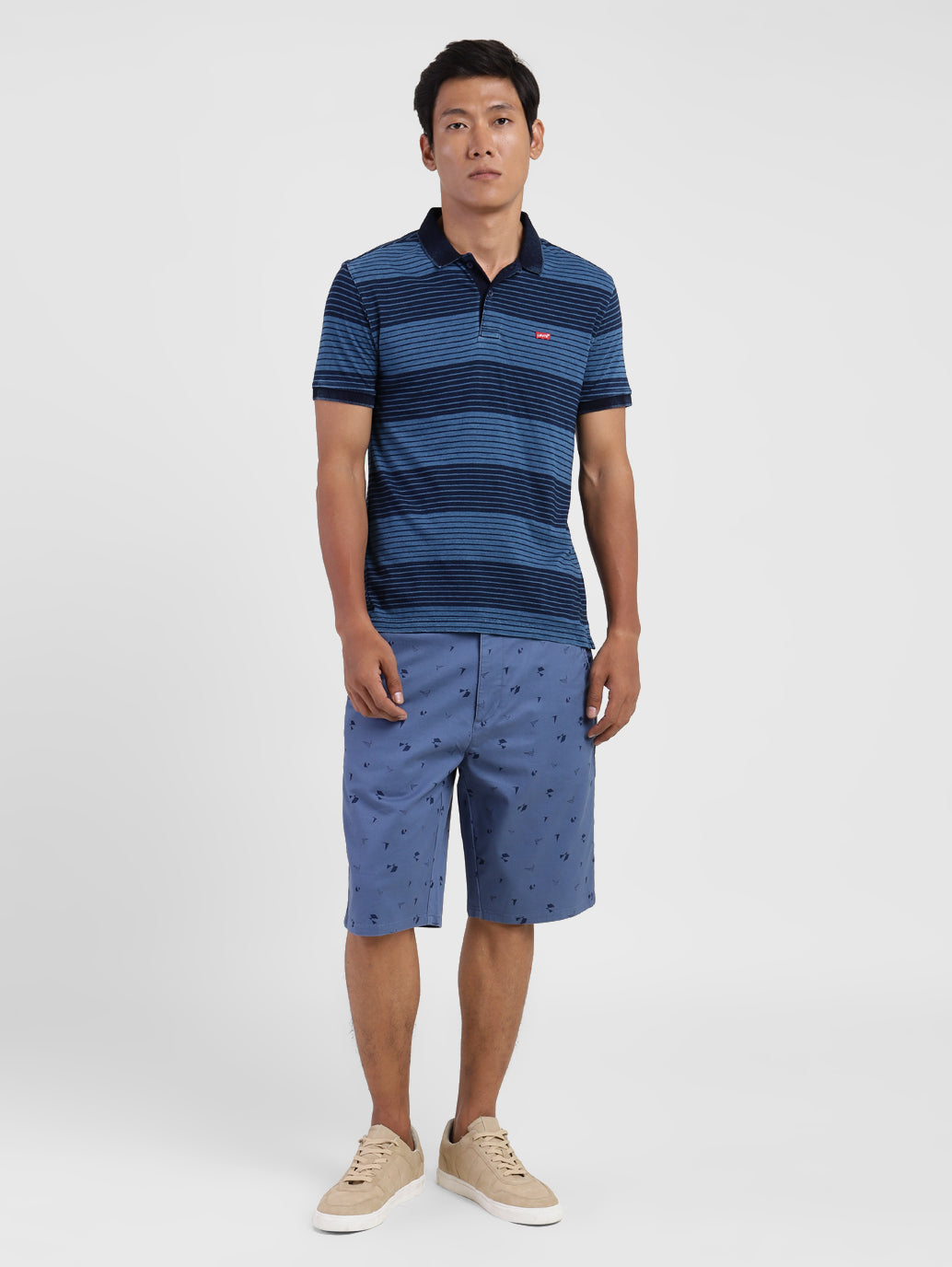 Men's Striped Polo T-shirt