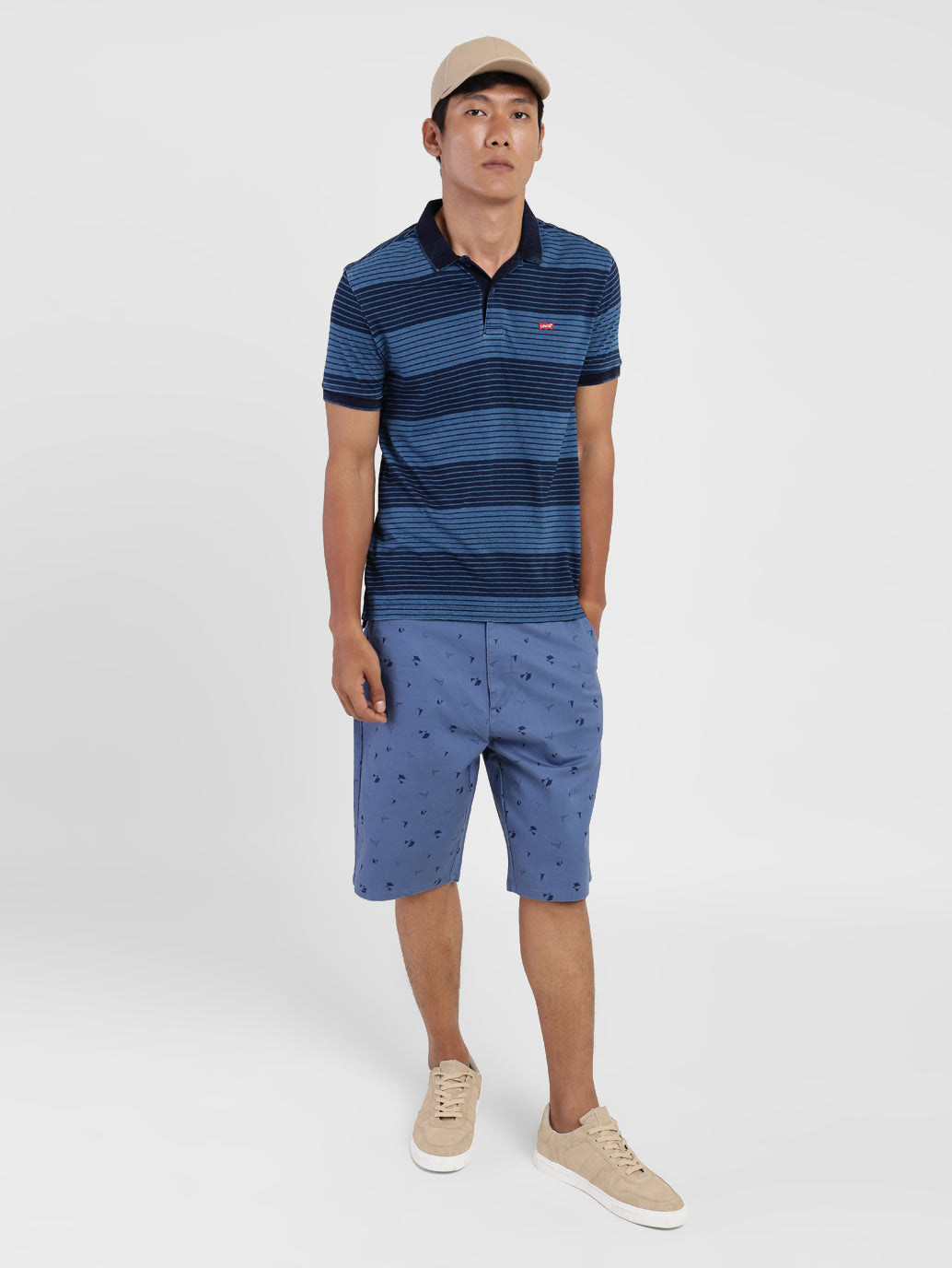 Men's Striped Polo T-shirt