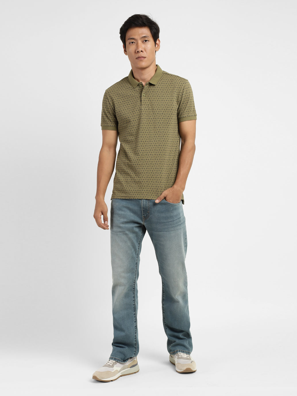 Men's Floral Polo T-shirt