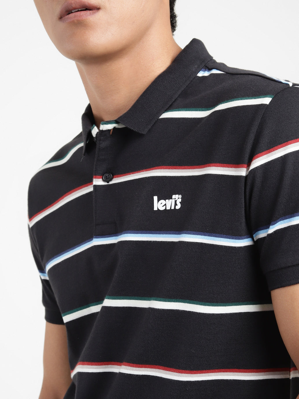 Men's Striped Polo T-shirt