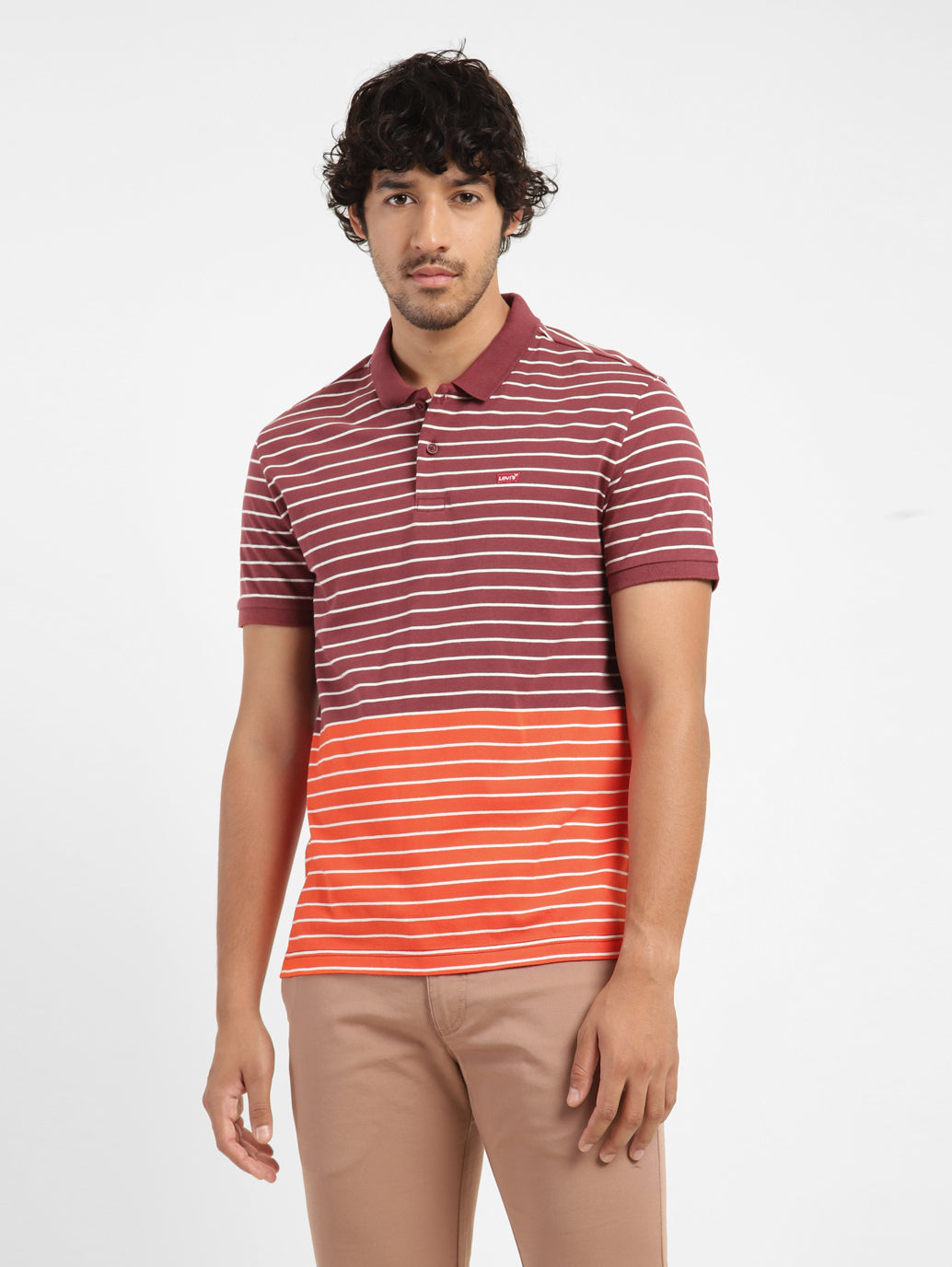 Men's Striped Polo T-shirt