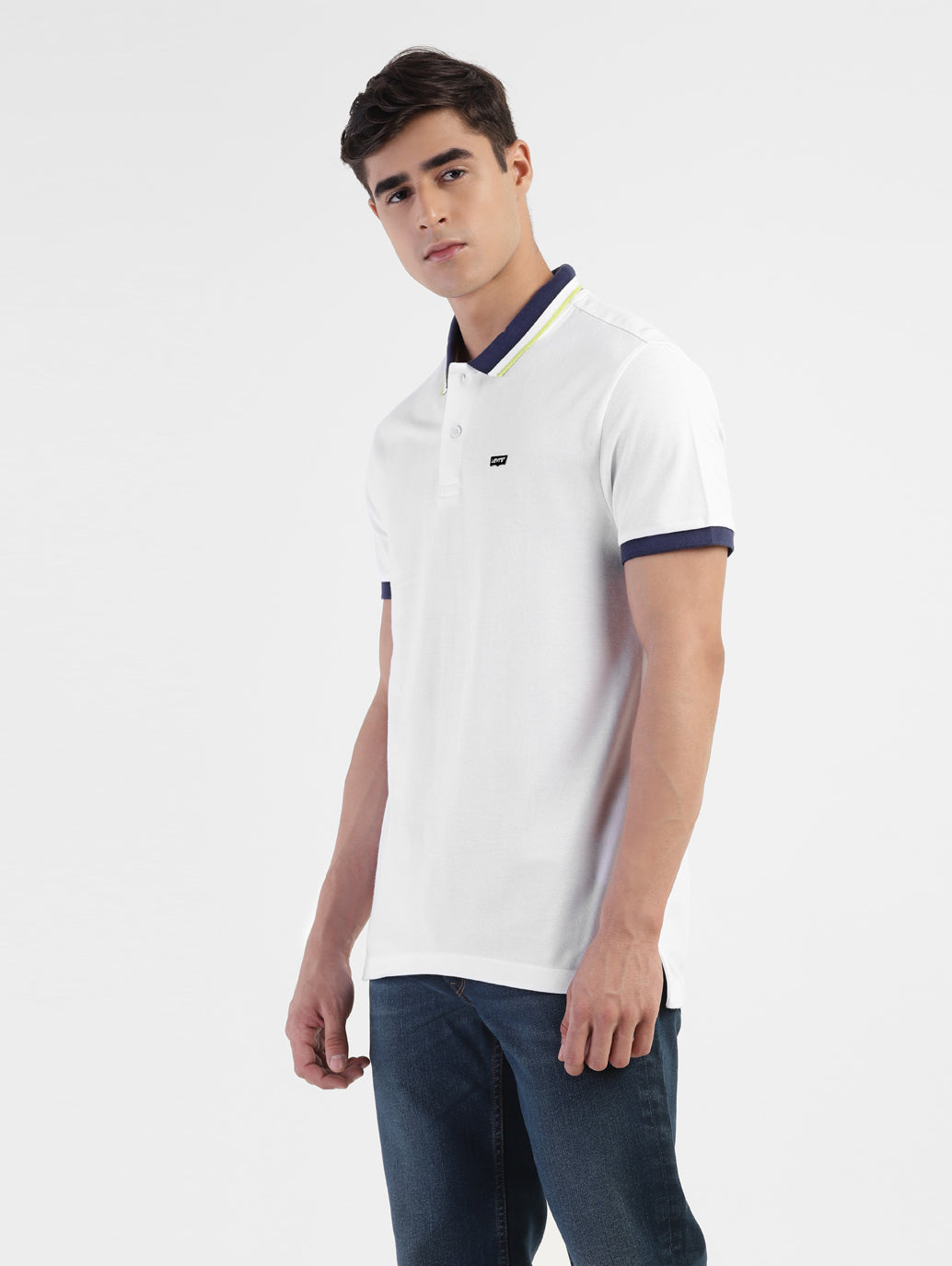 Men's Solid White Polo T-shirt - 4529c957-1848-4593-9fd1-88df08959a02 View