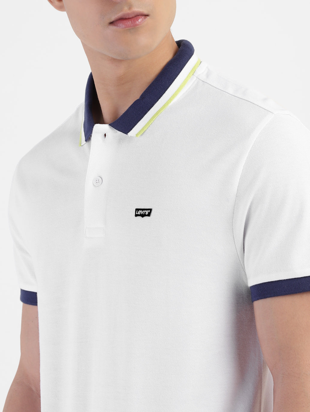 Men's Solid White Polo T-shirt - 64ea91bc-7816-4c1d-ae02-25b481a6db79 View