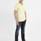 Men's Geometric Print Polo T-shirt Yellow