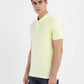 Men's Geometric Print Polo T-shirt Yellow