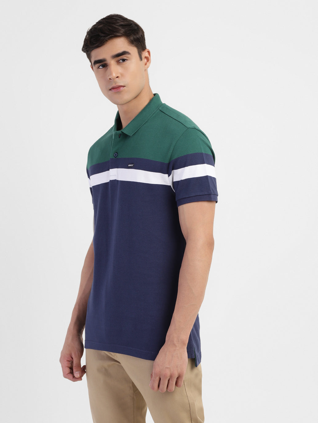 Men's Colorblock Polo T-shirt