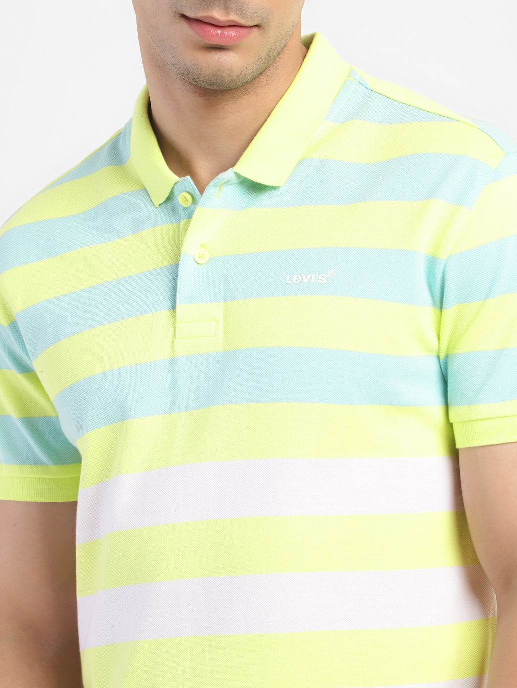 Men's Colorblock Polo T-shirt Yellow