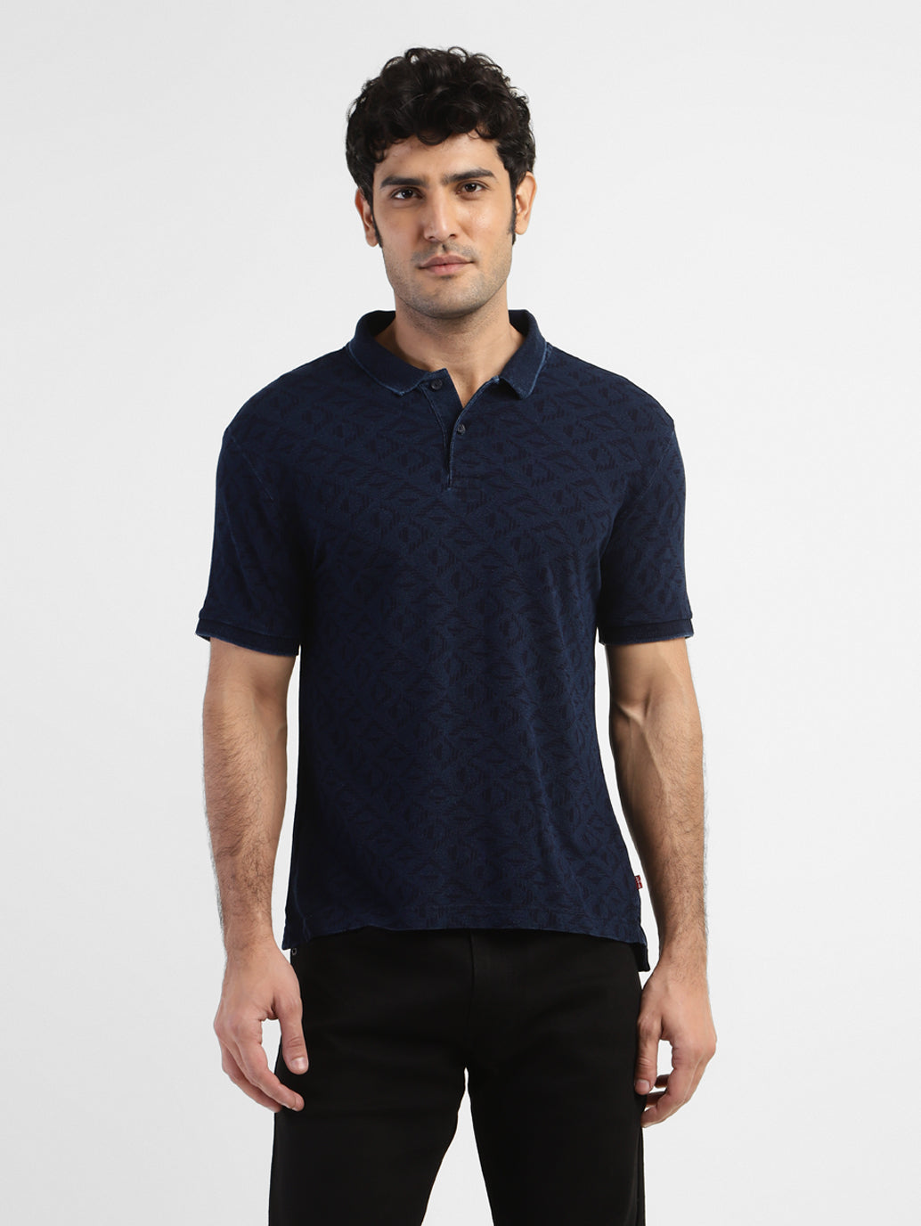 Men's Geometric Polo T-shirt