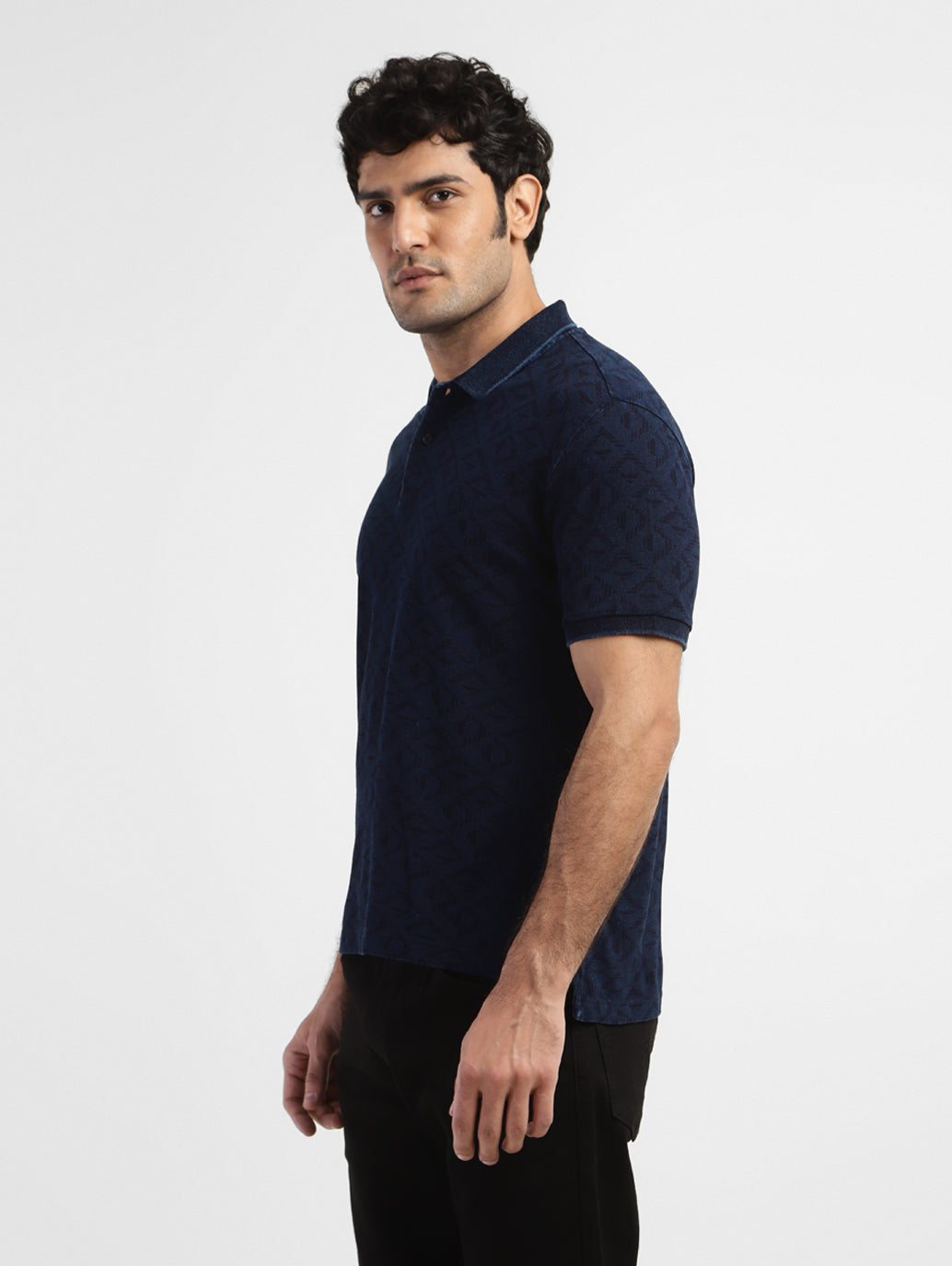 Men's Geometric Polo T-shirt