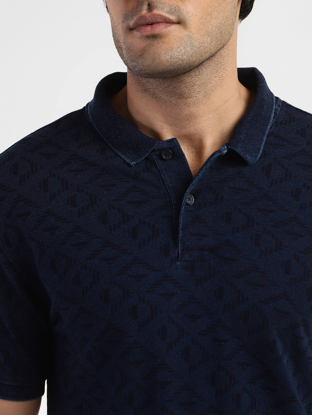 Men's Geometric Polo T-shirt