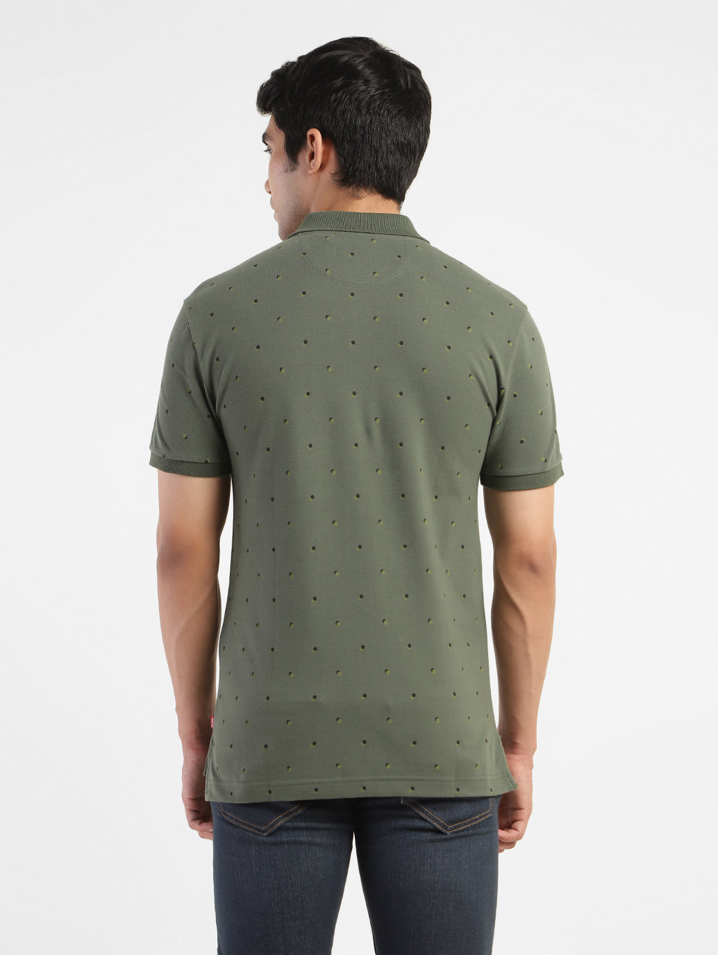 Men's Geometric Print Polo T-shirt