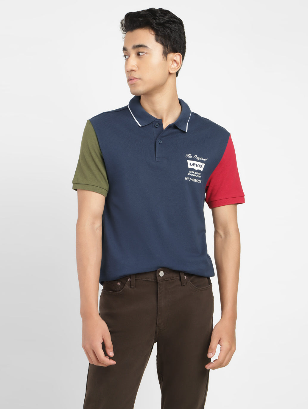 Men's Colorblock Polo T-shirt